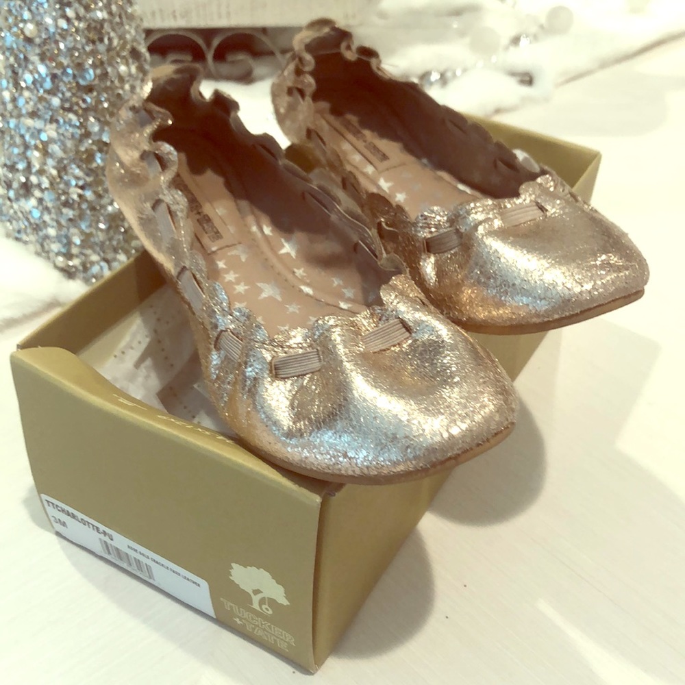 Tucker and Tate metallic Ballet Style Flats